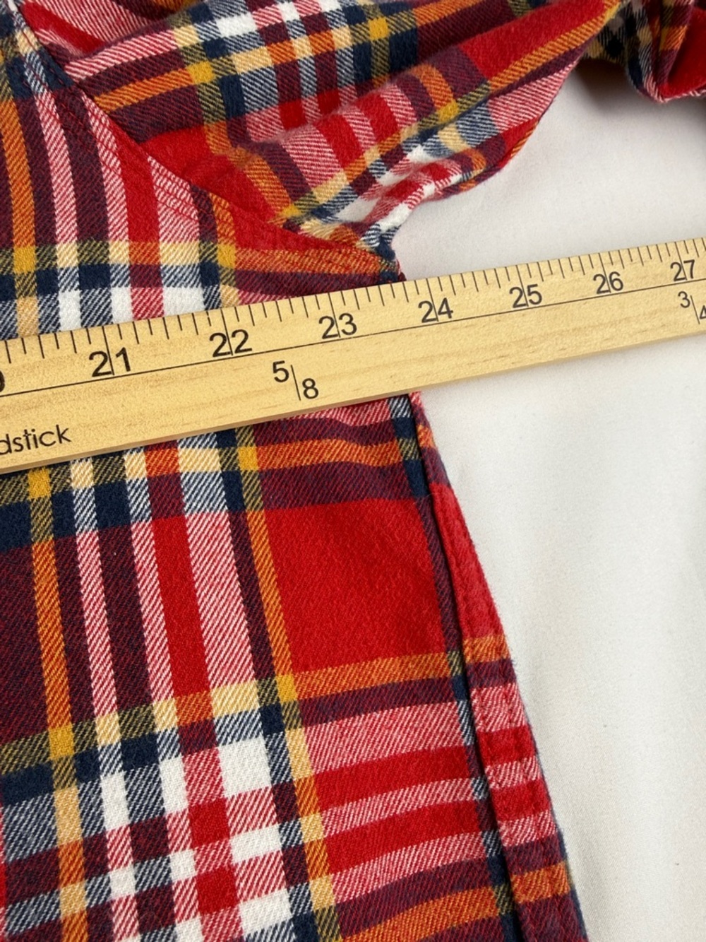 Red Head Brand Co Plaid Red Button Down Flannel Men's Size Large Tall - Picture 6 of 9